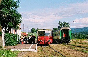 Přestup mezi vlaky v Lupkowe