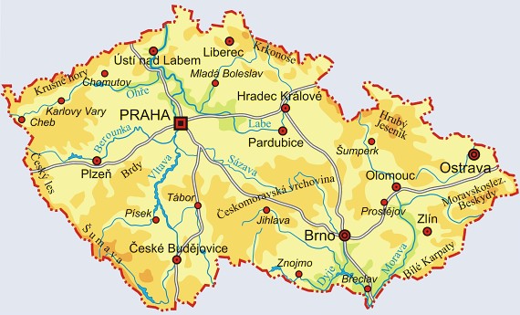Česká republika, mapa