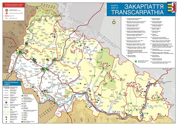 Mapa služeben horské služby