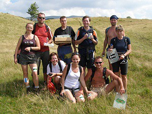 �esko - polsk� skupina z Kolo�avy na h�ebeni poloniny Kr�sna