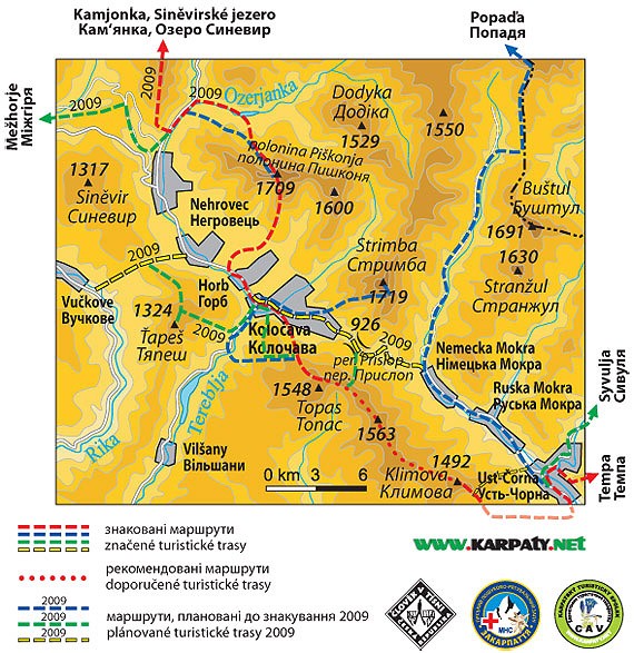 Mapa turistick�ch tras
