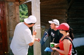 N�stup na Poloninu Kr�sna z centra obce Us� �orn�